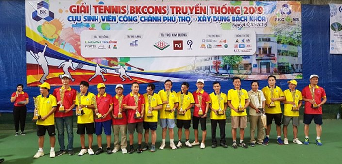 AN PHÚ GIA CONS CHẠM ĐỈNH VINH QUANG GIẢI TENNIS TRUYỀN THỐNG BKCONS 2019