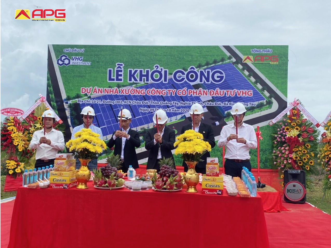 THE GROUNDBREAKING CEREMONY OF “WOODEN FURNITUER FACTORY PROJECT” IN CHAU DUC INDUSTRIAL PARK