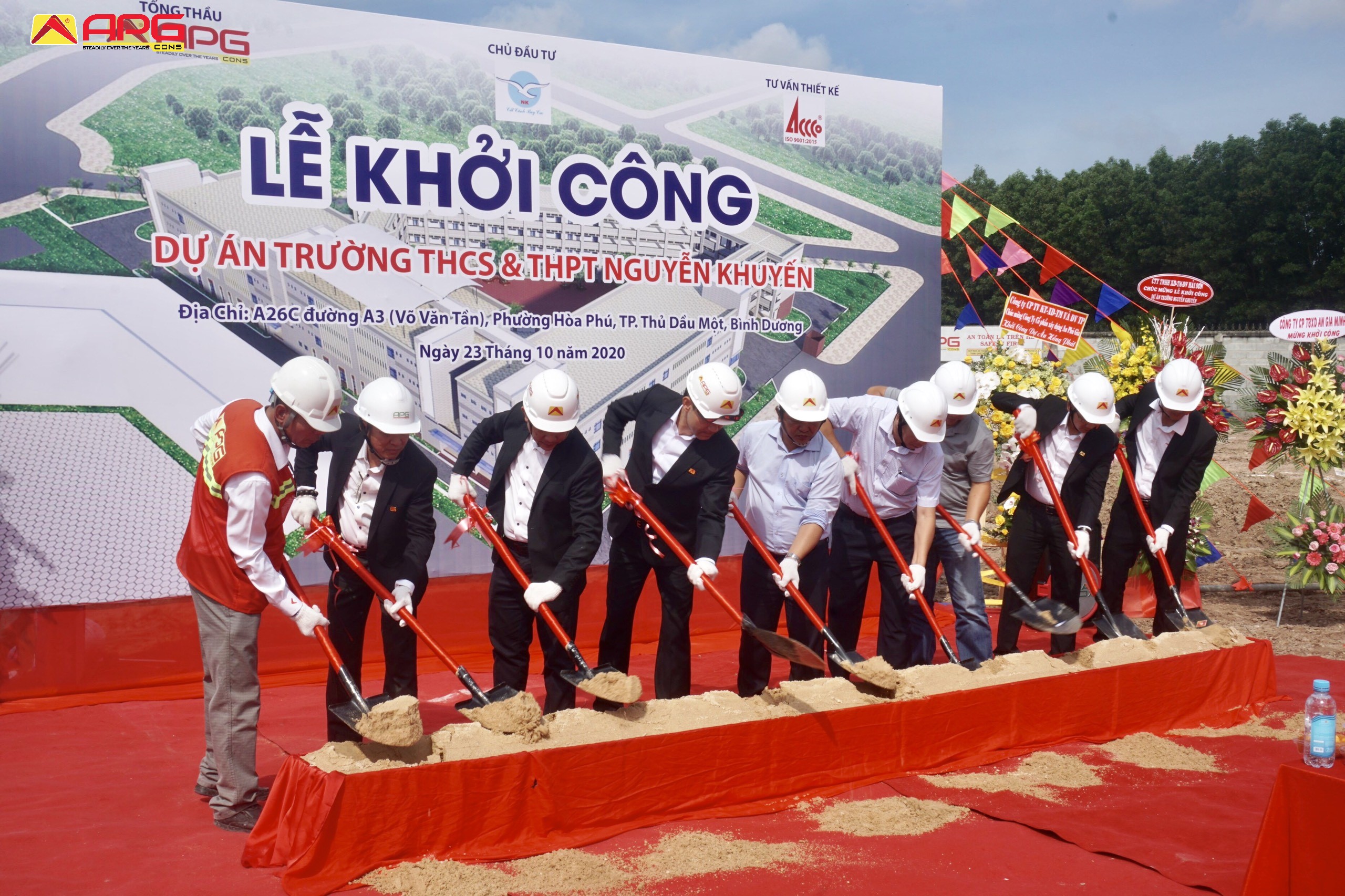 THE GROUNDBREAKING CEREMONY OF NGUYEN KHUYEN SECONDARY AND HIGH SCHOOL PROJECT